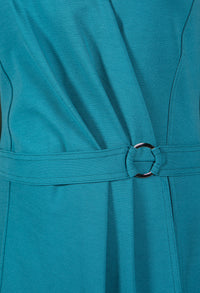 Belt Detail V-Neck Midi