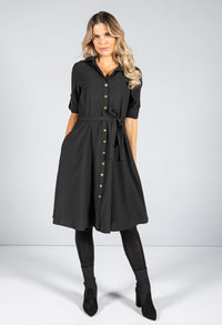 Button Down Collar Dress