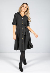 Button Down Collar Dress