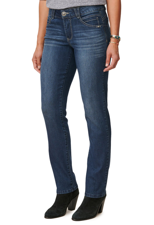 "Ab"solution® Indigo High Rise Straight Leg Jeans