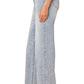 "Ab"solution High Rise Wide Leg Jeans with Subtle Fading Detail