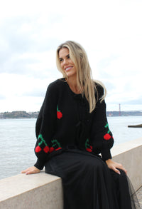 Cherry Tie Knit Jumper