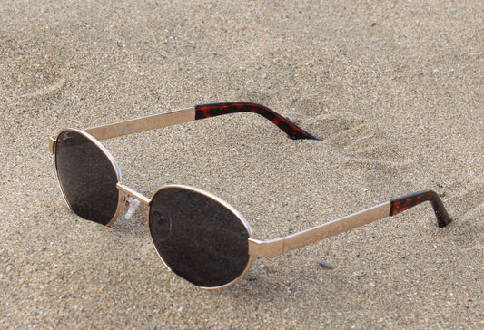 Metal Frame Oval Sunglasses