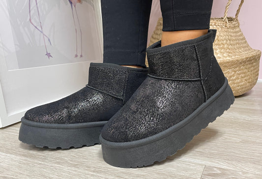 Shimmer Slip On Ankle Boot