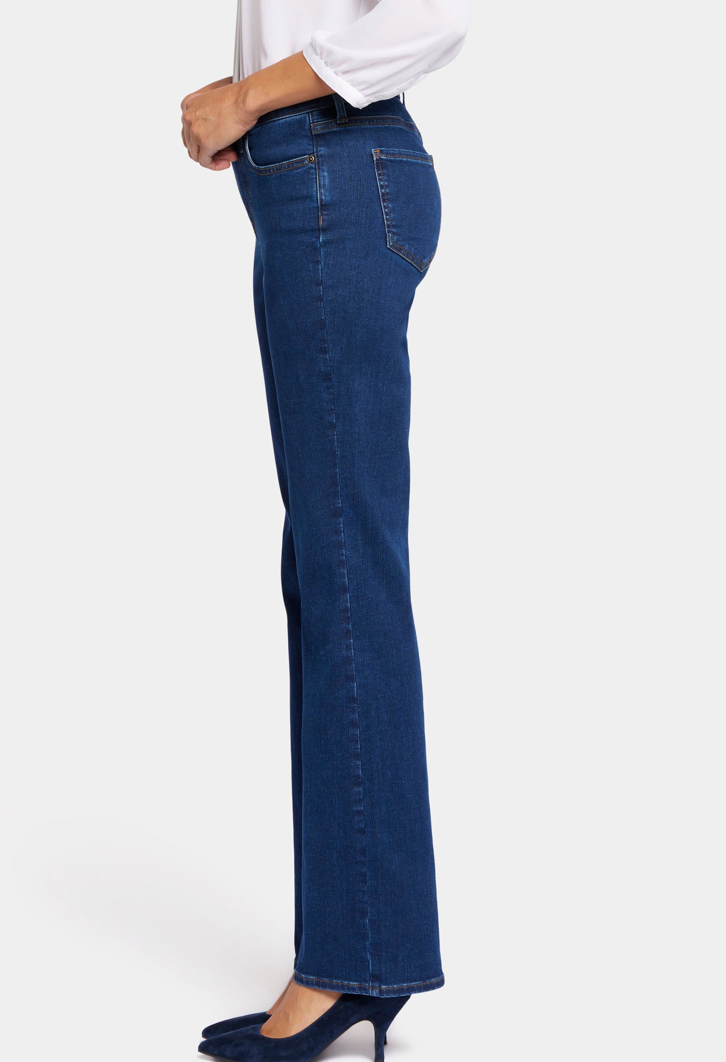 Blake High Rise Slim Flare Medium Blue Premium Denim