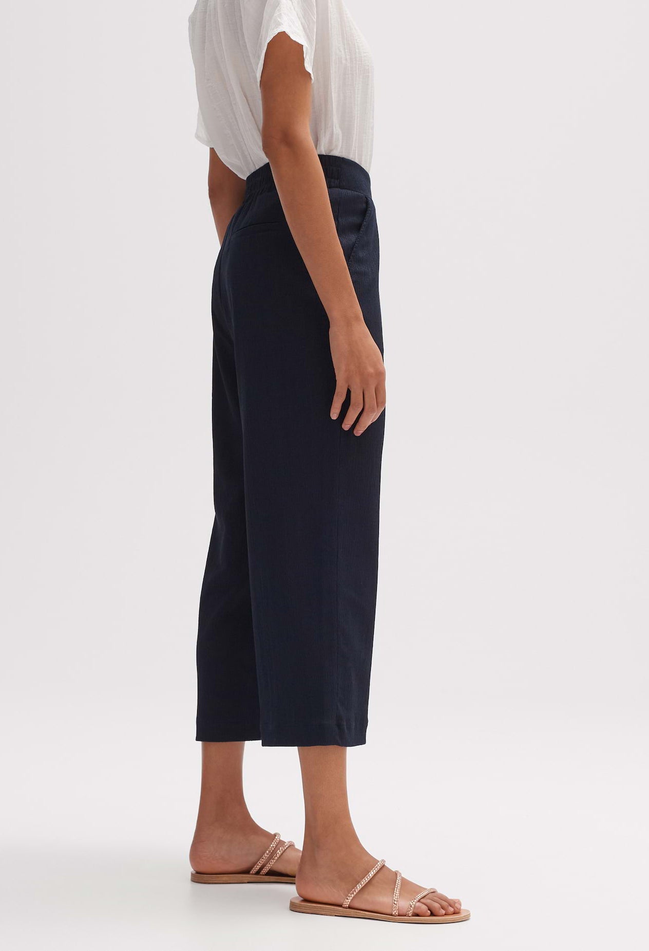 Meltiko Wide Cropped Culottes with Structure