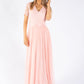 STRIPE EMBELLISHED MAXI DRESS WITH SASH BELT