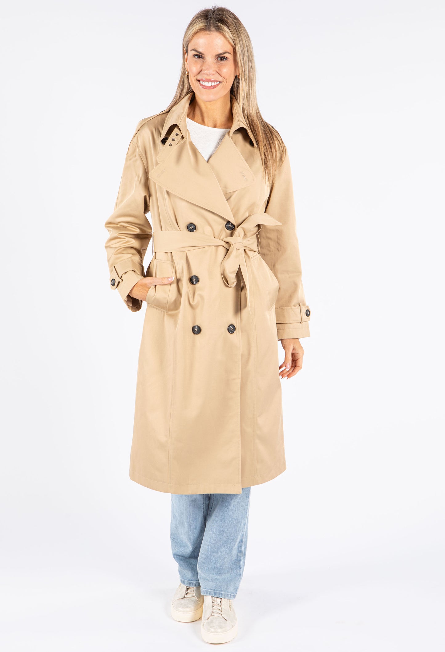 Longline Belted Trench Coat