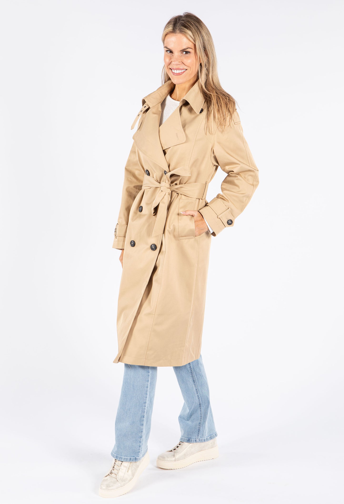 Longline Belted Trench Coat