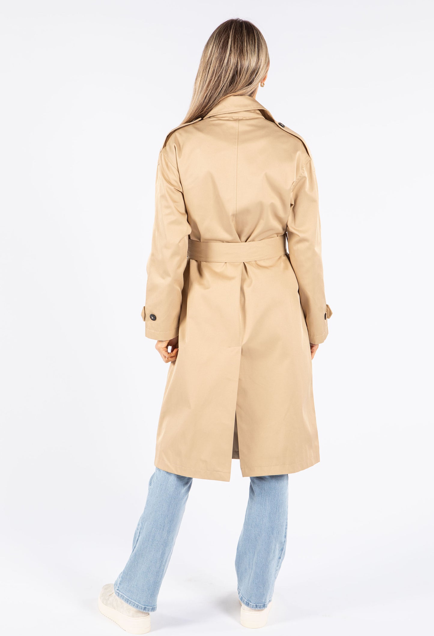 Longline Belted Trench Coat