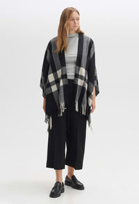 Atano Check Print Cape