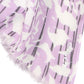 Abstract Print Scarf with Frayed Edge Trim