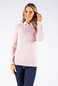 Round Neck Cable Knit