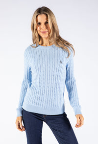 Round Neck Cable Knit