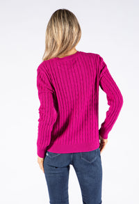 Round Neck Cable Knit