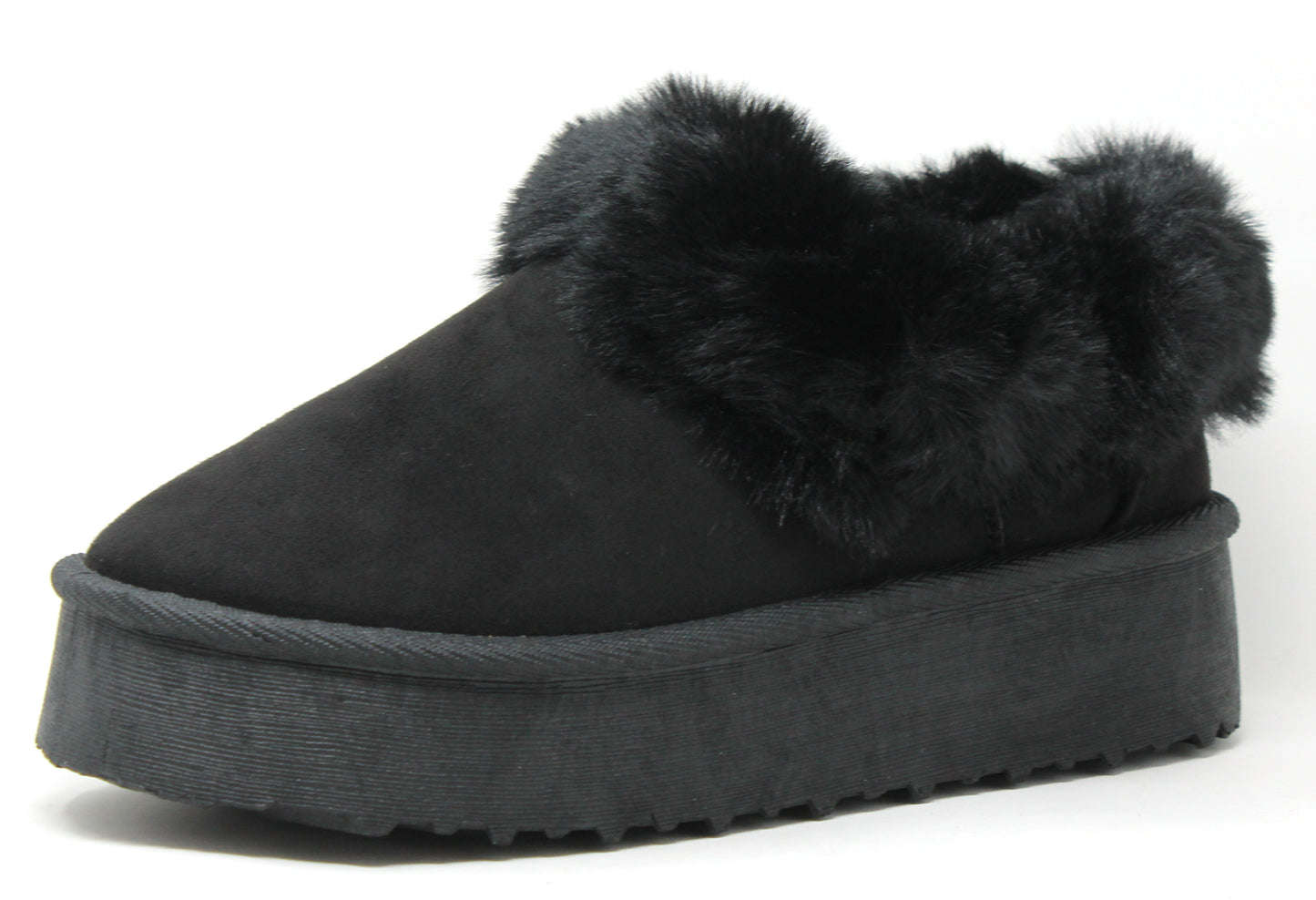 Faux Fur Cuff Slip on Boot