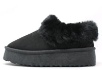 Faux Fur Cuff Slip on Boot