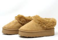 Faux Fur Cuff Slip on Boot