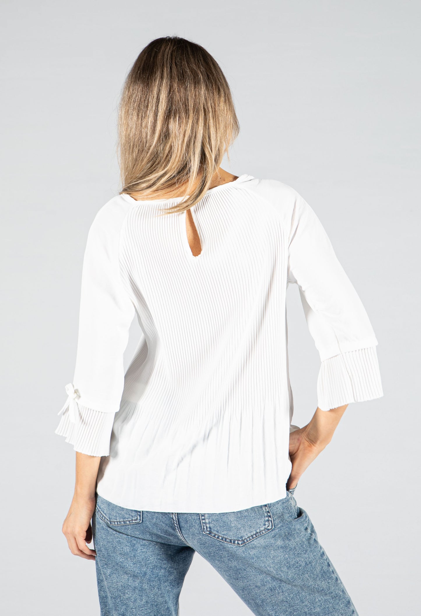 Plisse Bodice Blouse