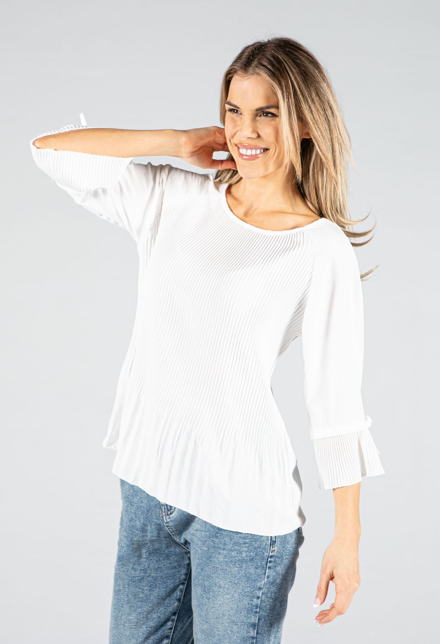 Plisse Bodice Blouse