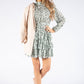 Leo Print Tiered Dress