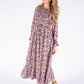 Smocking Floral Maxi Dress