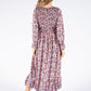 Smocking Floral Maxi Dress