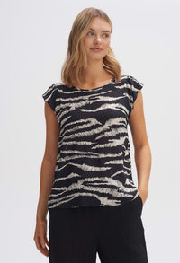 Fannie Safari Print Blouse