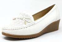 Laser Cut Wedge Loafer