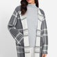 Long Sleeve Check Cardigan