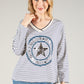 Striped Graphic Pullover