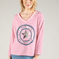 Striped Graphic Pullover