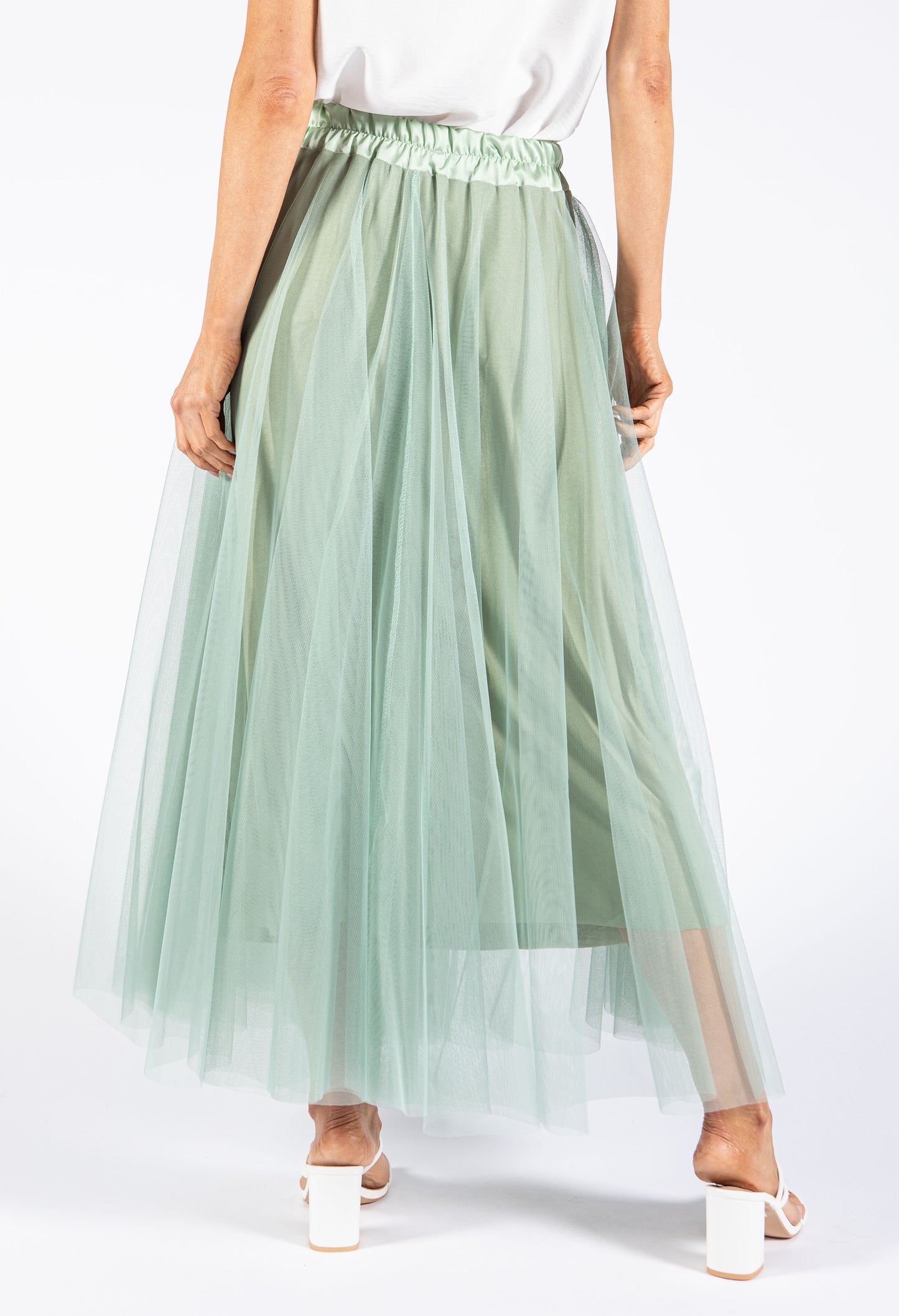 Mesh Maxi Skirt