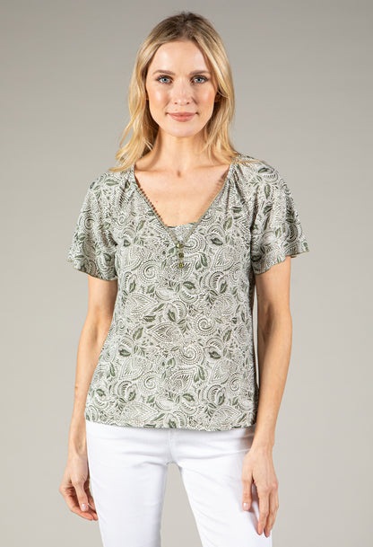 Paisley Print Top