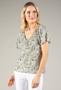 Paisley Print Top