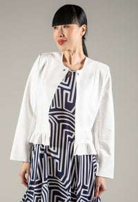 Suedette Peplum Hem Jacket