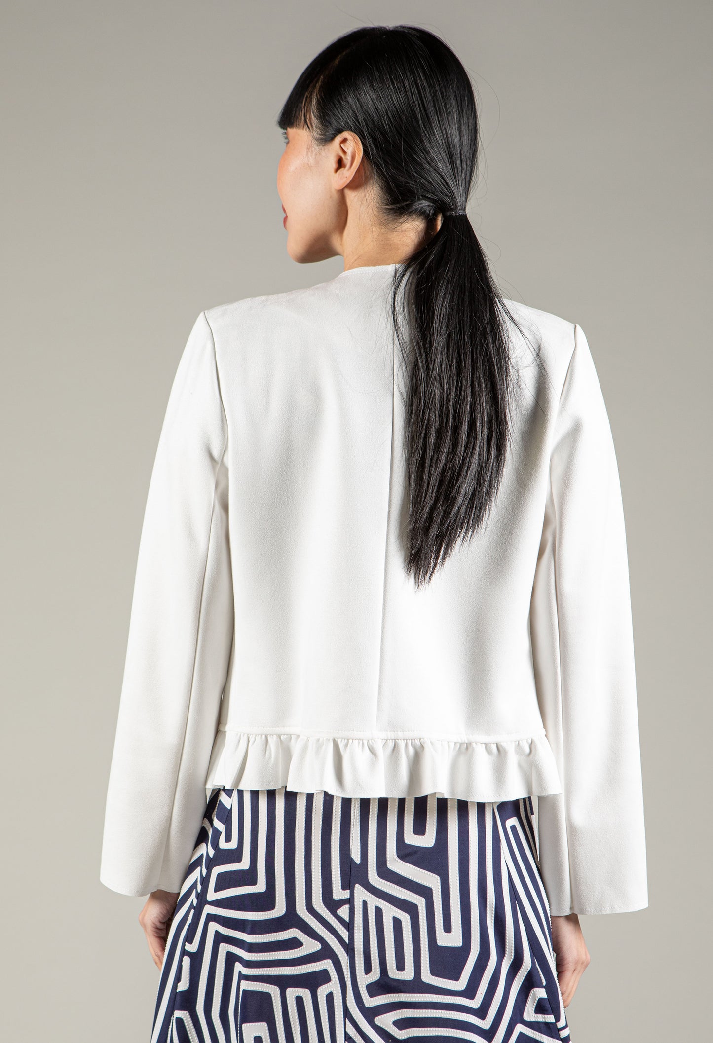 Suedette Peplum Hem Jacket