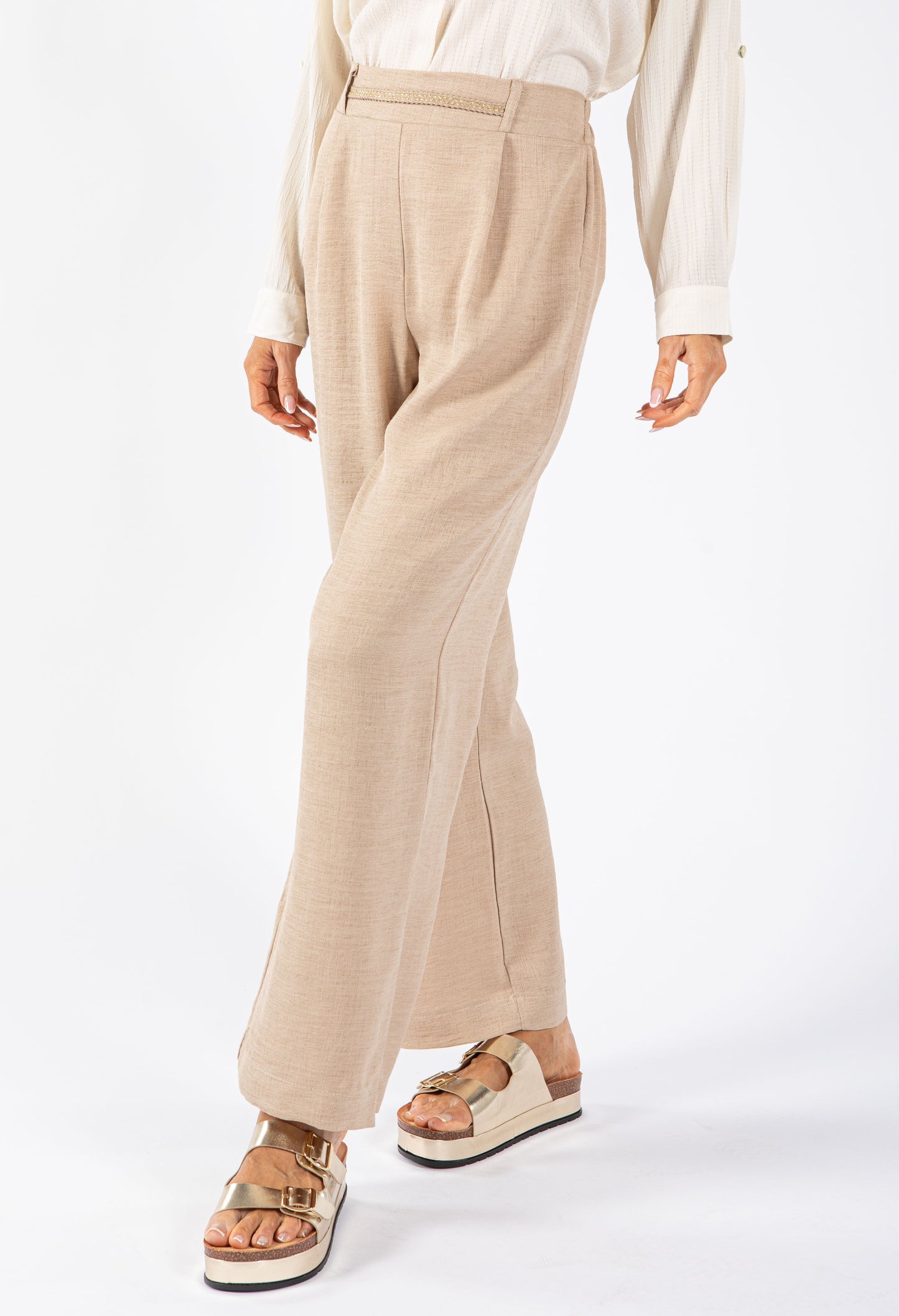 Linen Look Trousers