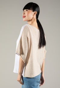 Two Tone Knit Pullover