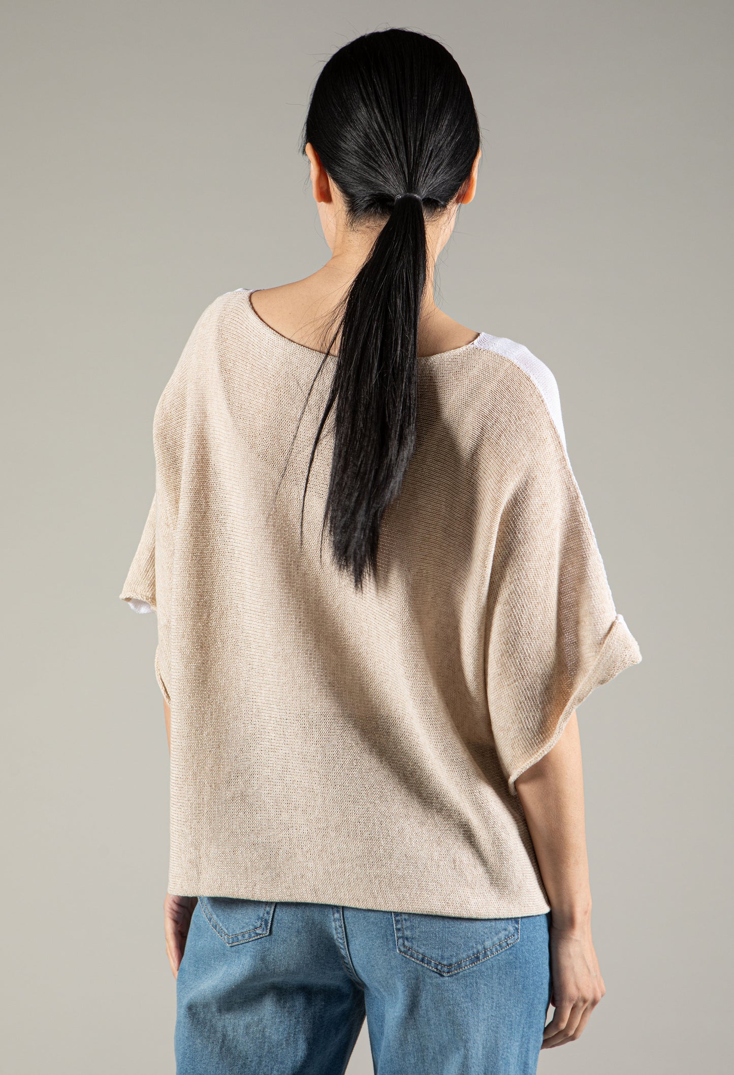 Two Tone Knit Pullover