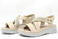 Diamante Cross Strap Sandal