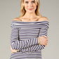 Striped Bardot Top