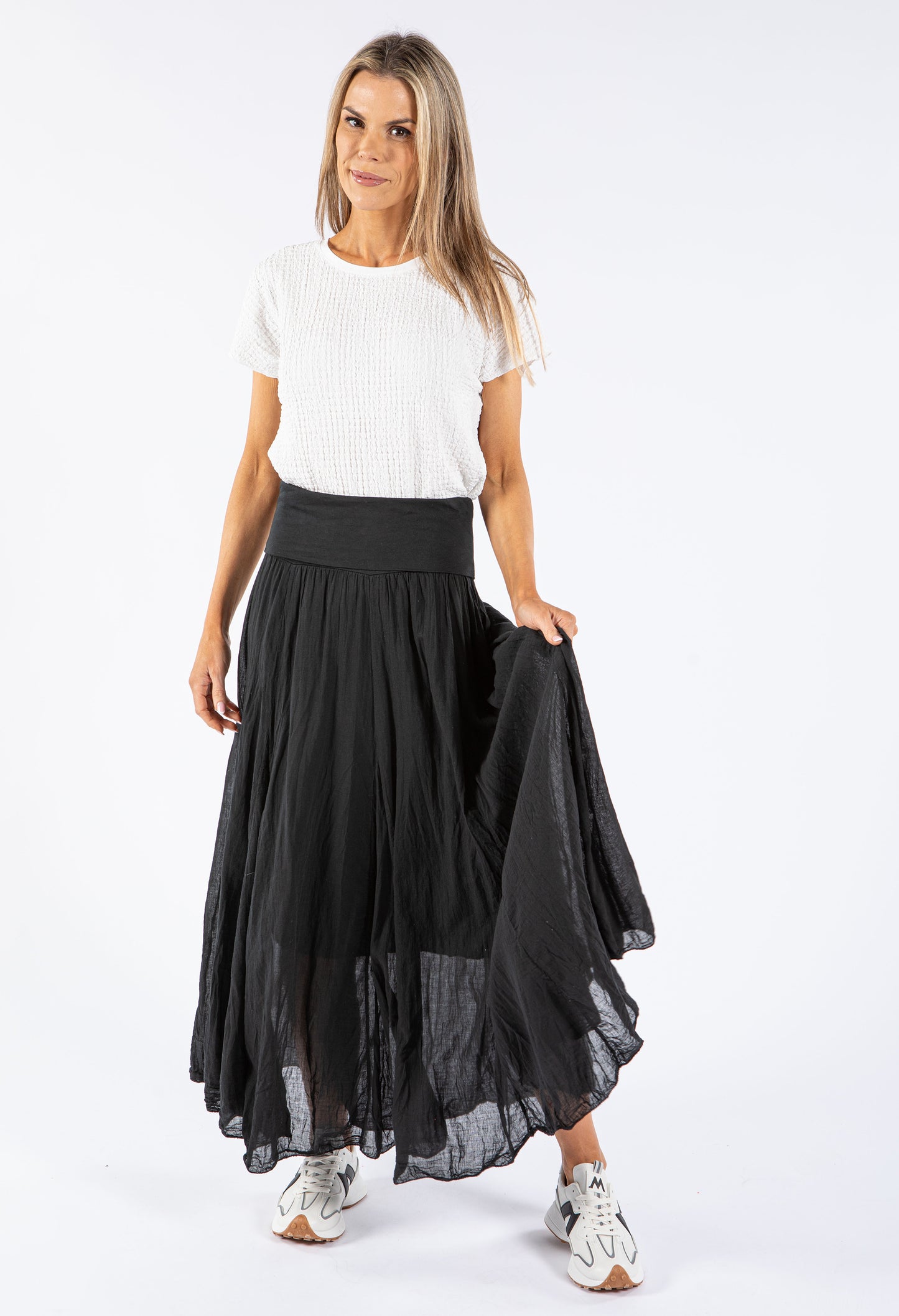 Elasticated Waist Maxi Skirt