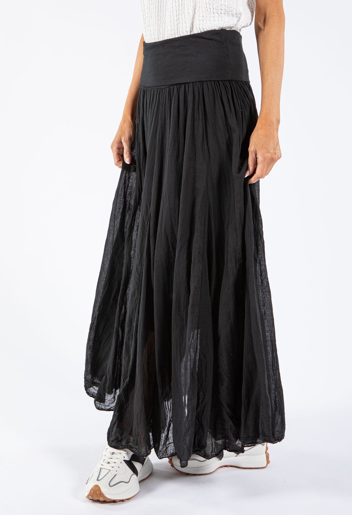 Elasticated Waist Maxi Skirt