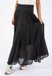 Elasticated Waist Maxi Skirt