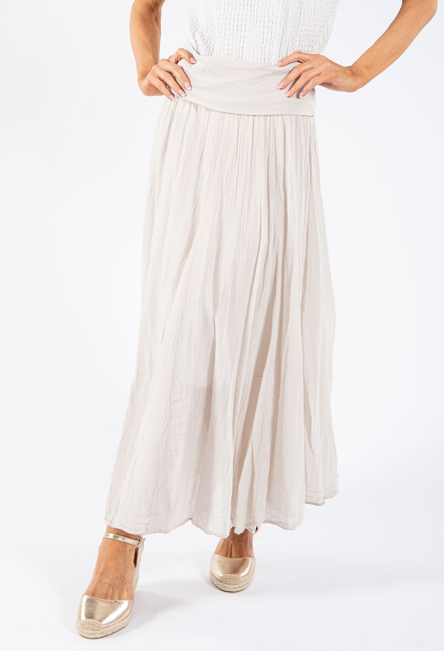 Elasticated Waist Maxi Skirt