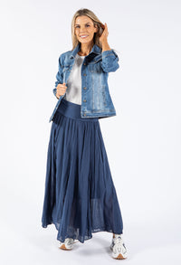 Elasticated Waist Maxi Skirt