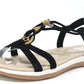 Wooden Look Beaded Sandal