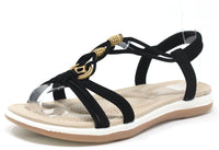 Wooden Look Beaded Sandal