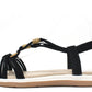 Wooden Look Beaded Sandal